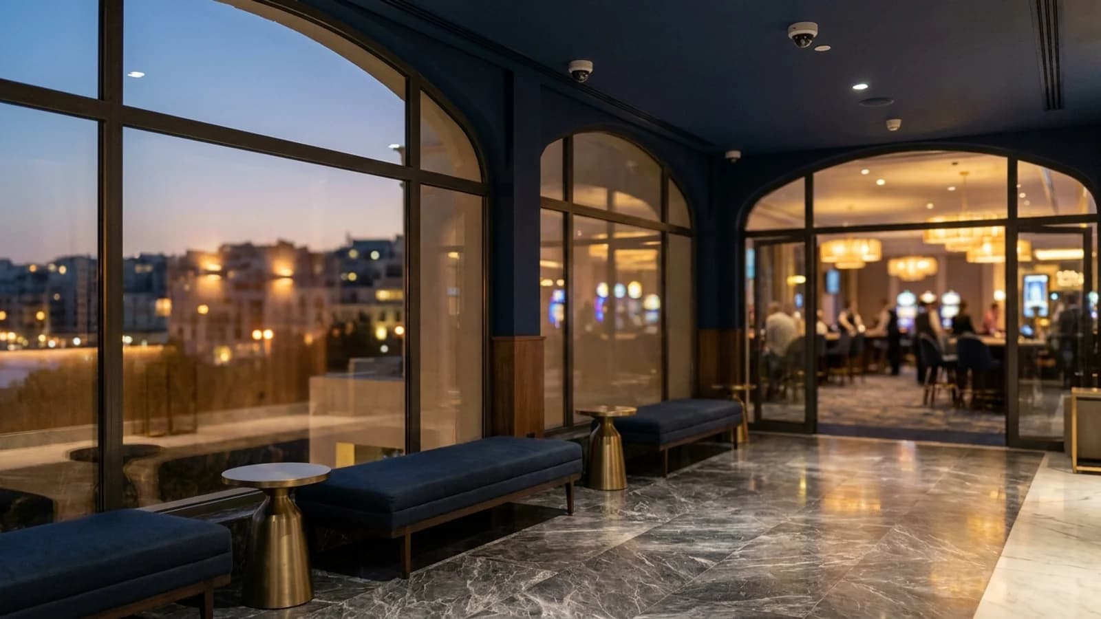 Modern casino-otel iç mekânı